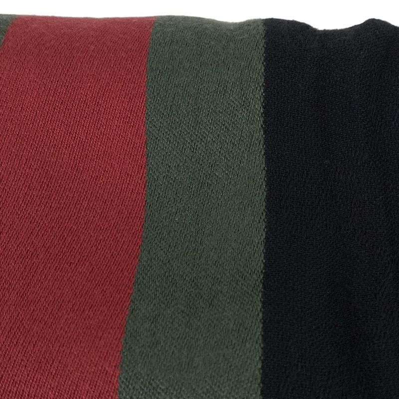 Gucci Shawl - Black Red And Green Sherry (web)/gg Pattern Cotton Silk