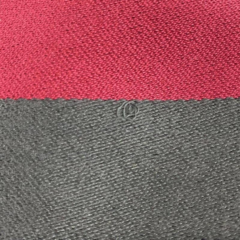 Gucci Shawl - Black Red And Green Sherry (web)/gg Pattern Cotton Silk