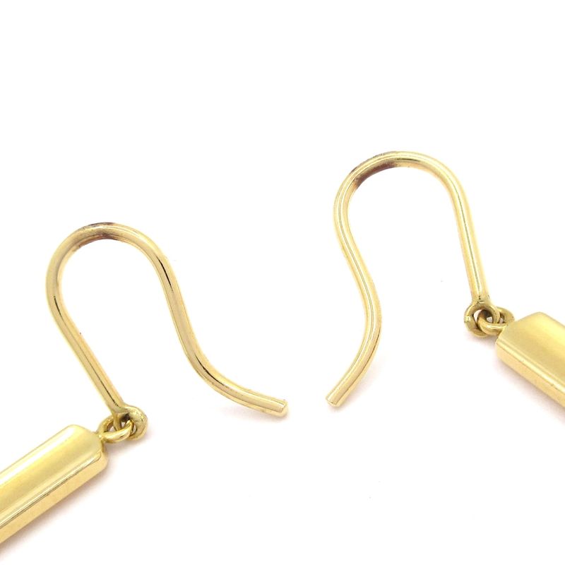 Tiffany & Co Earrings 1837 Bar 18K Yellow Gold Total Weight: 50g
