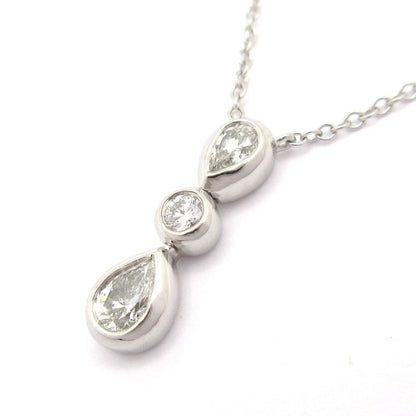Tiffany & Co Necklace - Pt950 X Diamonds 3P Diamonds/pear Shape