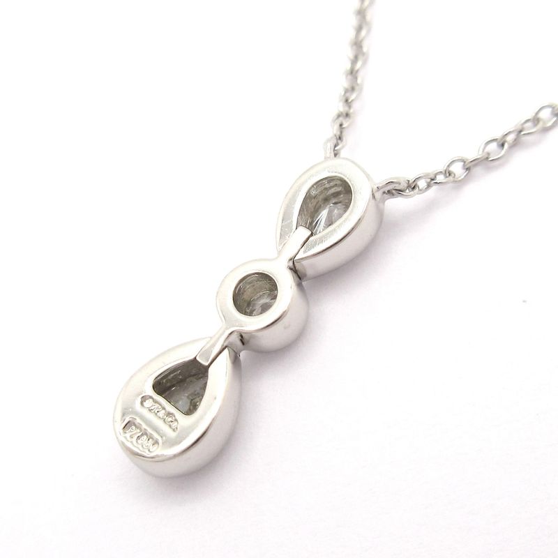 Tiffany & Co Necklace - Pt950 X Diamonds 3P Diamonds/pear Shape