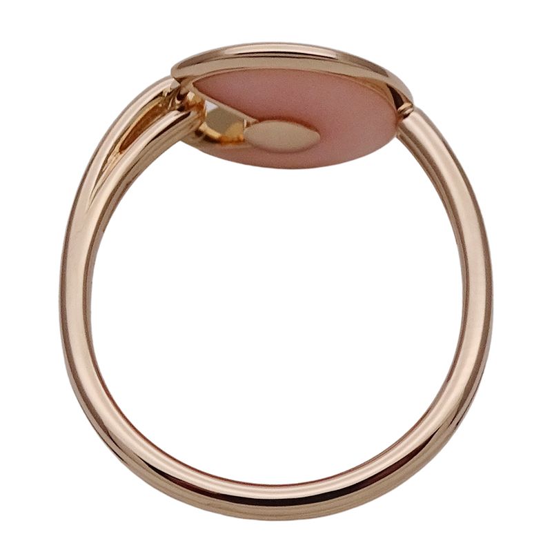 Cartier Ring Women's Brand Ring 750pg 1P Diamond Pink Opal Amulet Pink Gold #52