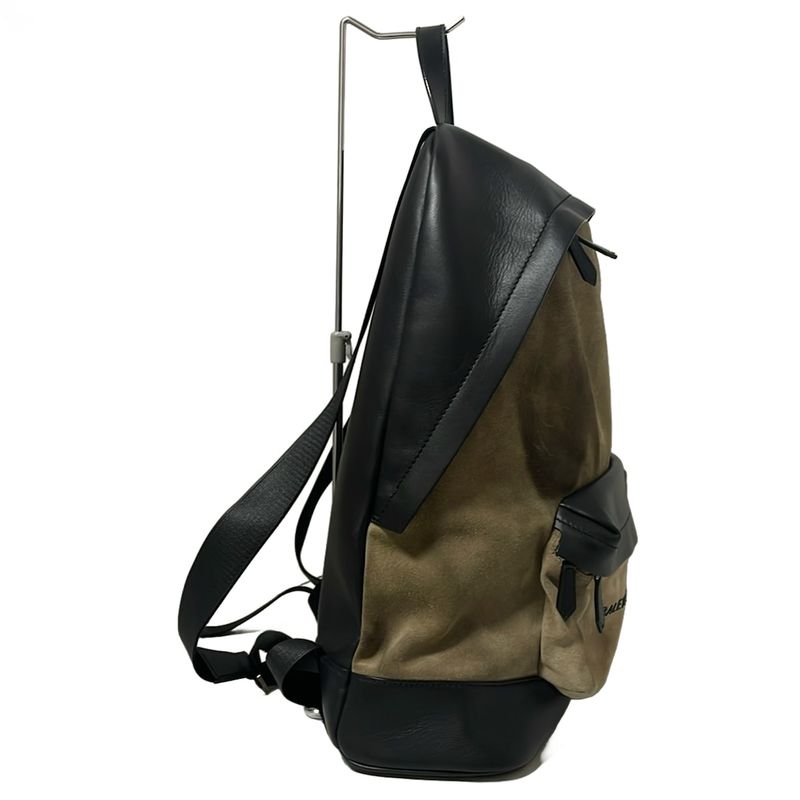 Balenciaga Backpack Sac Navy Backpack 392007 Grey Beige And Black Leather