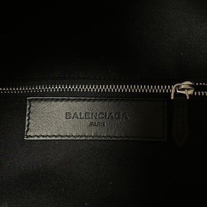 Balenciaga Backpack Sac Navy Backpack 392007 Grey Beige And Black Leather