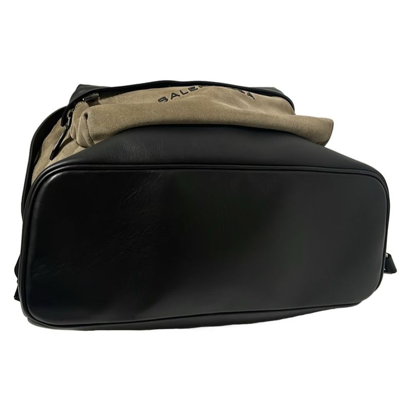Balenciaga Backpack Sac Navy Backpack 392007 Grey Beige And Black Leather