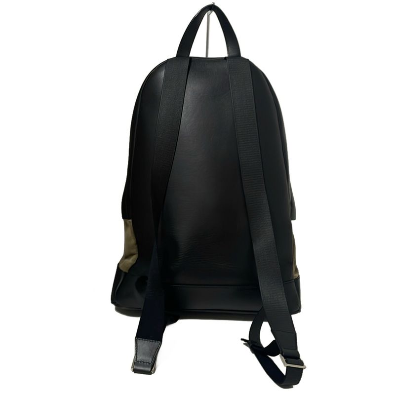 Balenciaga Backpack Sac Navy Backpack 392007 Grey Beige And Black Leather