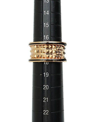 Bulgari Bvlgari Bzero1 Rock 4 Band Ring With Studs Spiral 18K 750 58 PG Pink