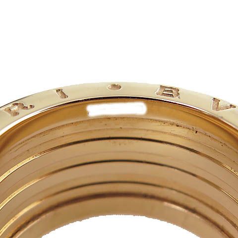 Bulgari Bvlgari Bzero1 Rock 4 Band Ring With Studs Spiral 18K 750 58 PG Pink