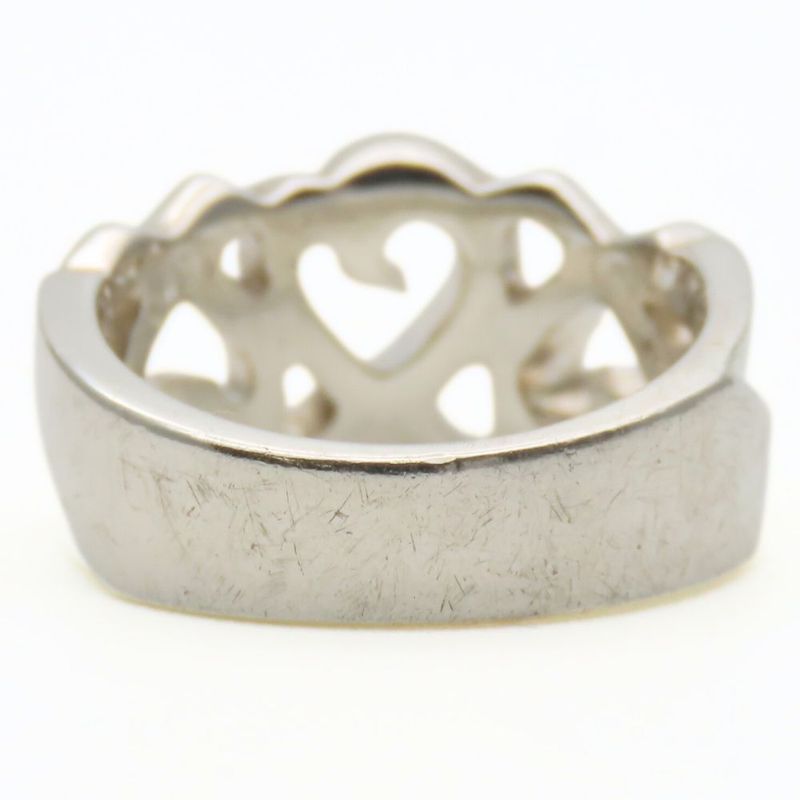 Tiffany & Co Ring / Ring Triple Rubbing Heart 925 Silver Approx 4.9g Silver