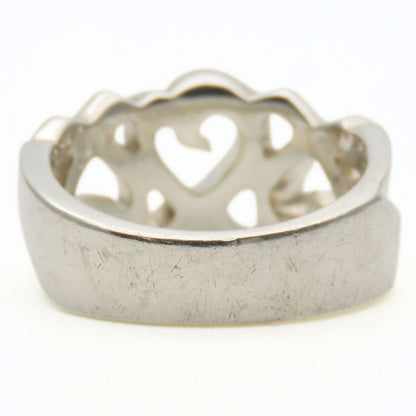 Tiffany & Co Ring / Ring Triple Rubbing Heart 925 Silver Approx 4.9g Silver