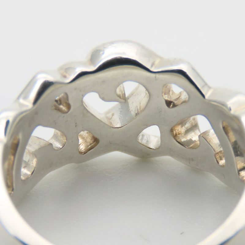 Tiffany & Co Ring / Ring Triple Rubbing Heart 925 Silver Approx 4.9g Silver