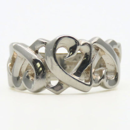 Tiffany & Co Ring / Ring Triple Rubbing Heart 925 Silver Approx 4.9g Silver