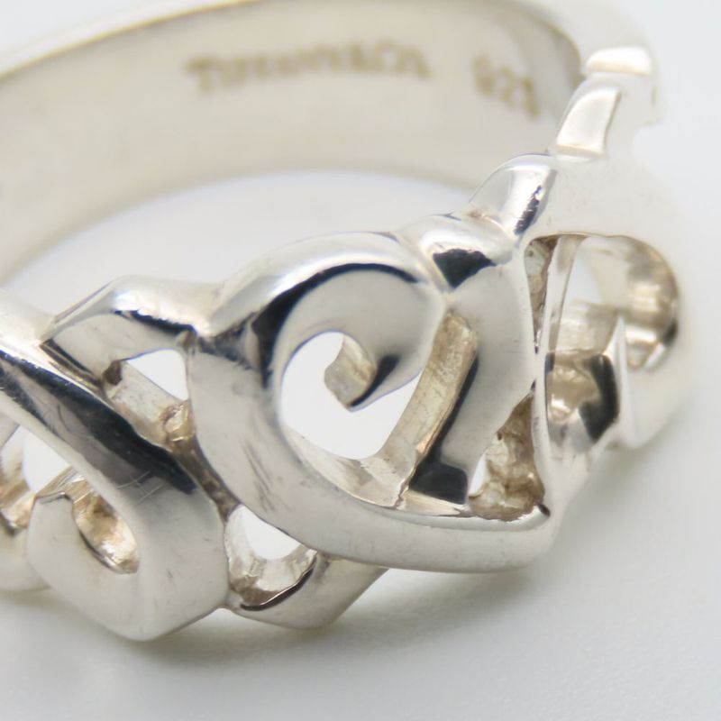 Tiffany & Co Ring / Ring Triple Rubbing Heart 925 Silver Approx 4.9g Silver