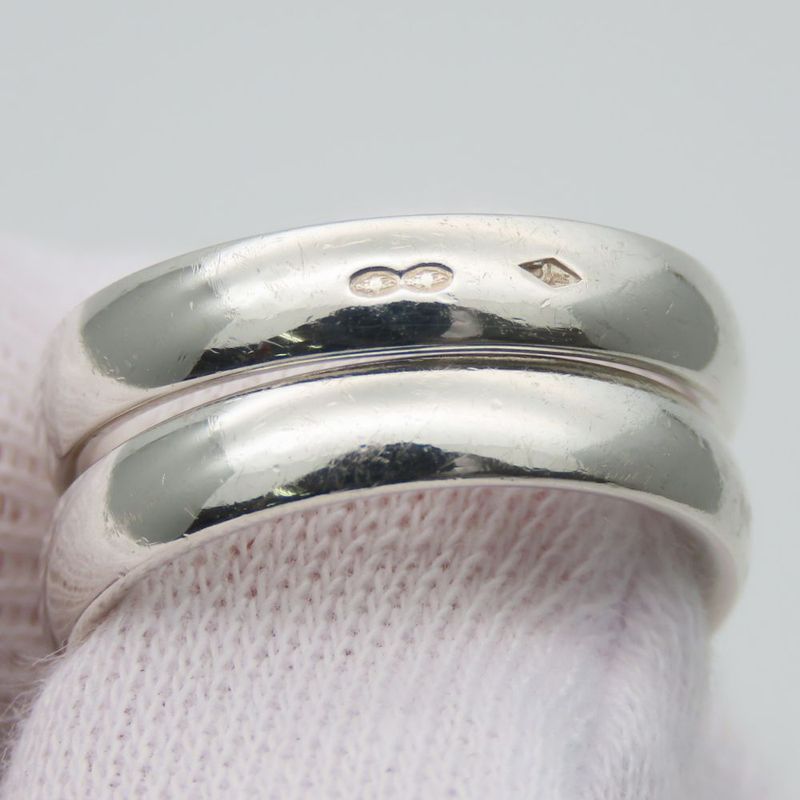Hermes Ring / Rings Olympe H Motif 52 Silver 925 18K Yellow Gold Approx 9.0g