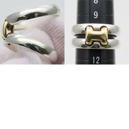 Hermes Ring / Rings Olympe H Motif 52 Silver 925 18K Yellow Gold Approx 9.0g