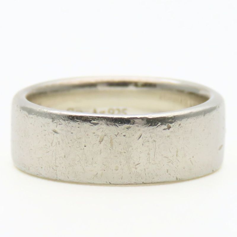 Tiffany & Co Ring - Return To Narrow 925 Silver With Diamonds Approx 4.7g