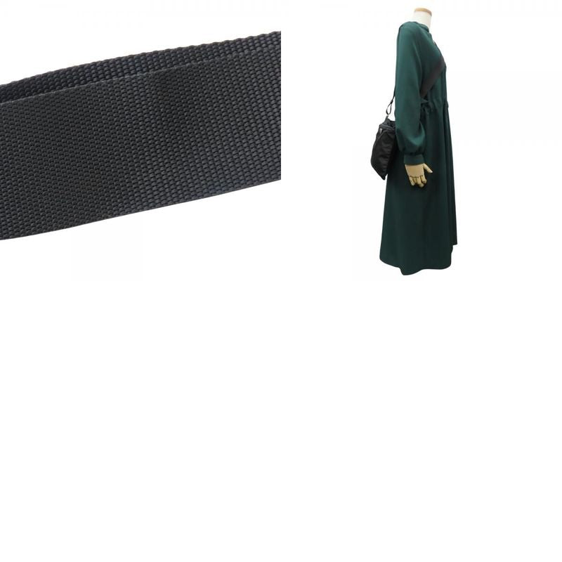 Prada Shoulder Bag Nylon Black Crossbody Triangle Plate Casual Women Men Prada