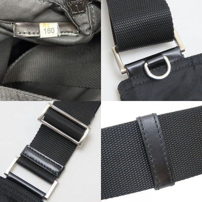 Prada Shoulder Bag Nylon Black Crossbody Triangle Plate Casual Women Men Prada