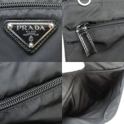 Prada Shoulder Bag Nylon Black Crossbody Triangle Plate Casual Women Men Prada
