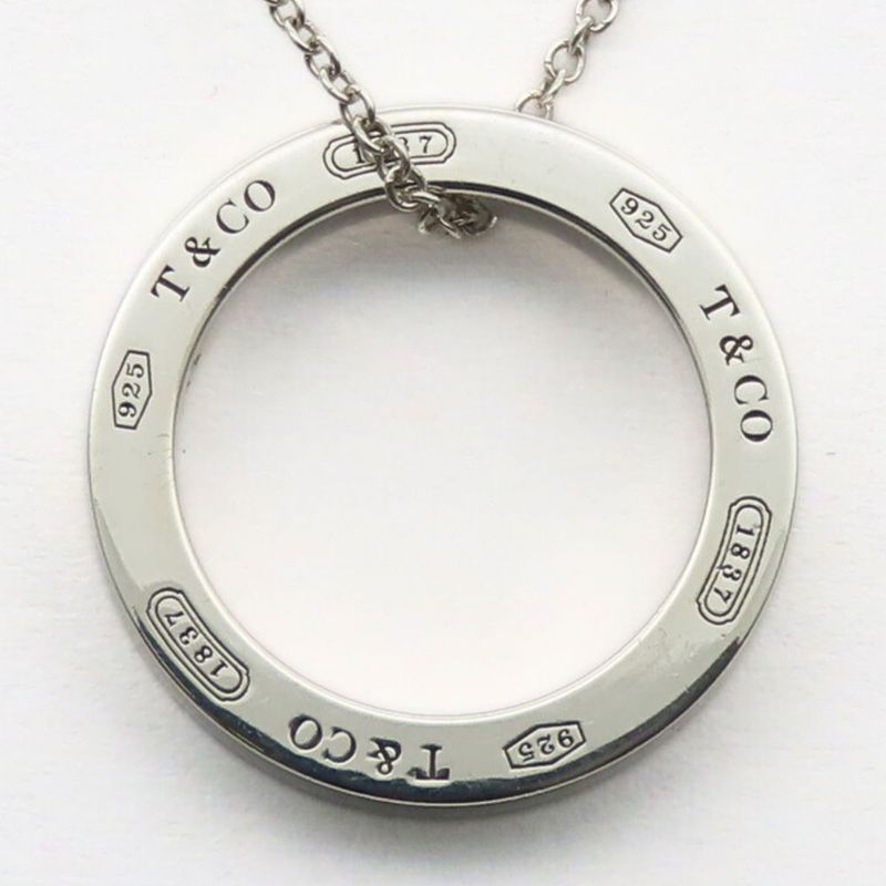 Tiffany & Co Necklace 1837 Circle 925 Silver Approx 3.8g Silver Pendant