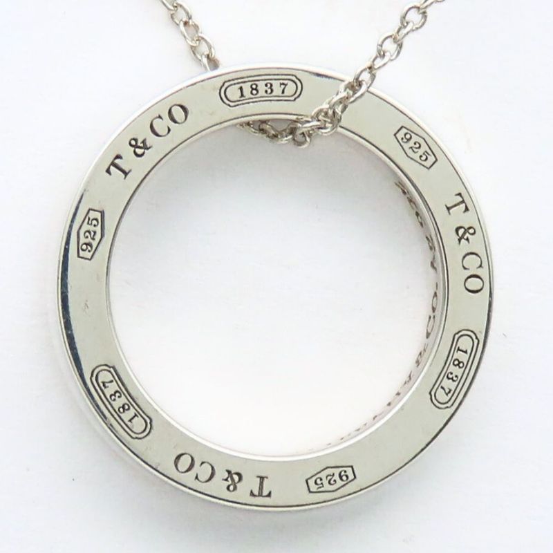 Tiffany & Co Necklace 1837 Circle 925 Silver Approx 3.8g Silver Pendant