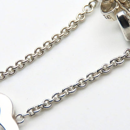 Tiffany & Co Earrings Heart Link Drop Swing 925 Silver Approx 3.9g Silver
