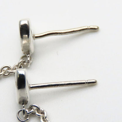 Tiffany & Co Earrings Heart Link Drop Swing 925 Silver Approx 3.9g Silver