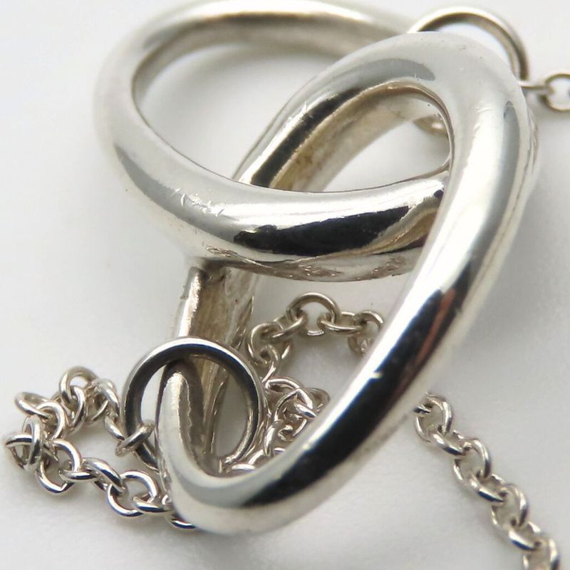 Tiffany & Co Necklace Double Loop 925 Silver Approx 2.7g Silver Elsa Peretti