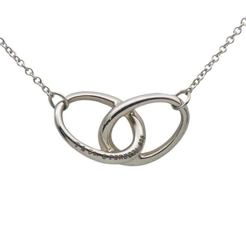 Tiffany & Co Necklace Double Loop 925 Silver Approx 2.7g Silver Elsa Peretti