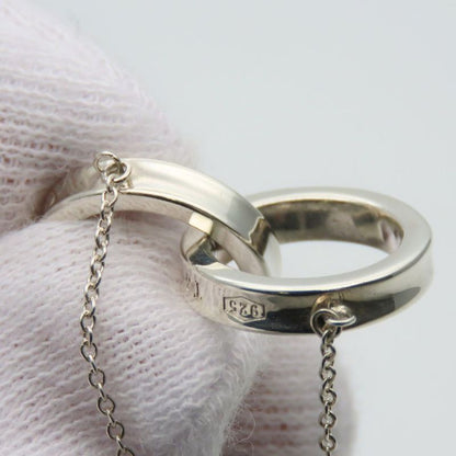 Tiffany & Co Necklace 1837 Interlocking Circle 925 Silver Approx 4.8g Silver