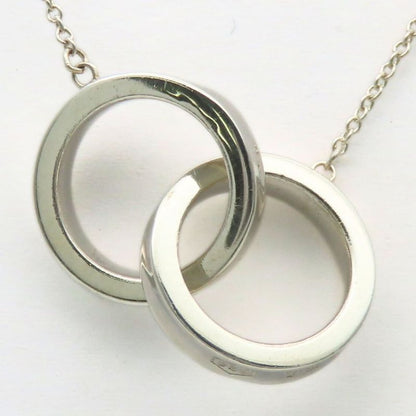 Tiffany & Co Necklace 1837 Interlocking Circle 925 Silver Approx 4.8g Silver