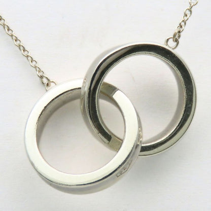 Tiffany & Co Necklace 1837 Interlocking Circle 925 Silver Approx 4.8g Silver