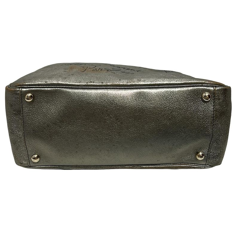 Yvessaint Laurent Rivegauche (ysl) Tote Bag Y-mail 188651 Silver Leather