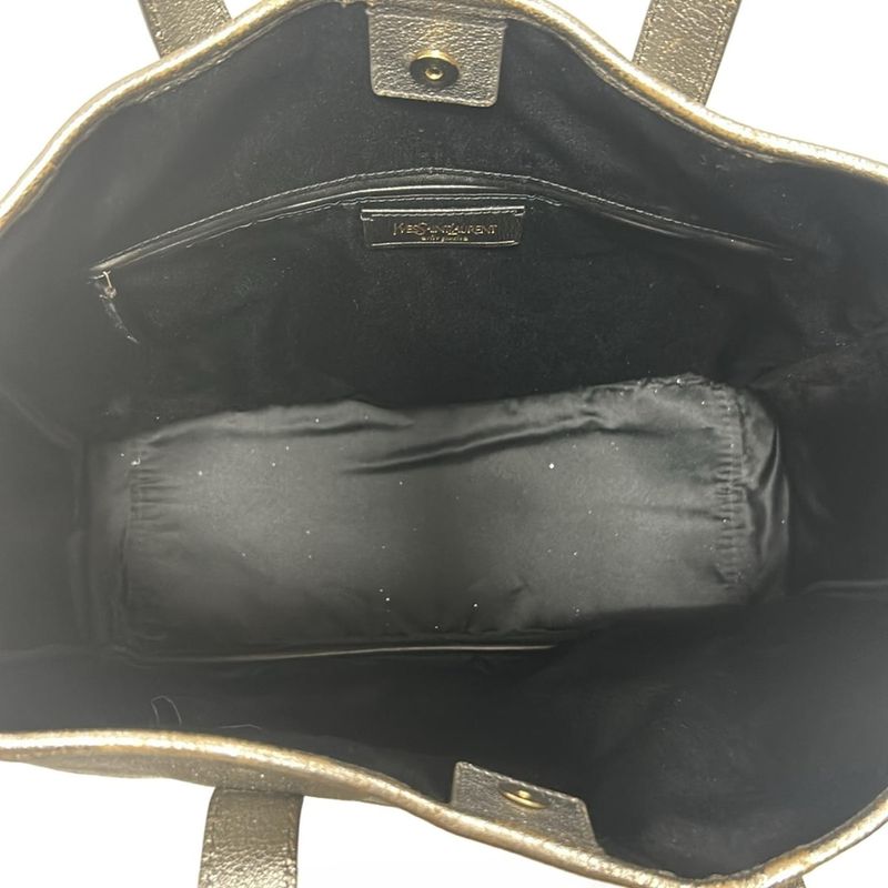 Yvessaint Laurent Rivegauche (ysl) Tote Bag Y-mail 188651 Silver Leather