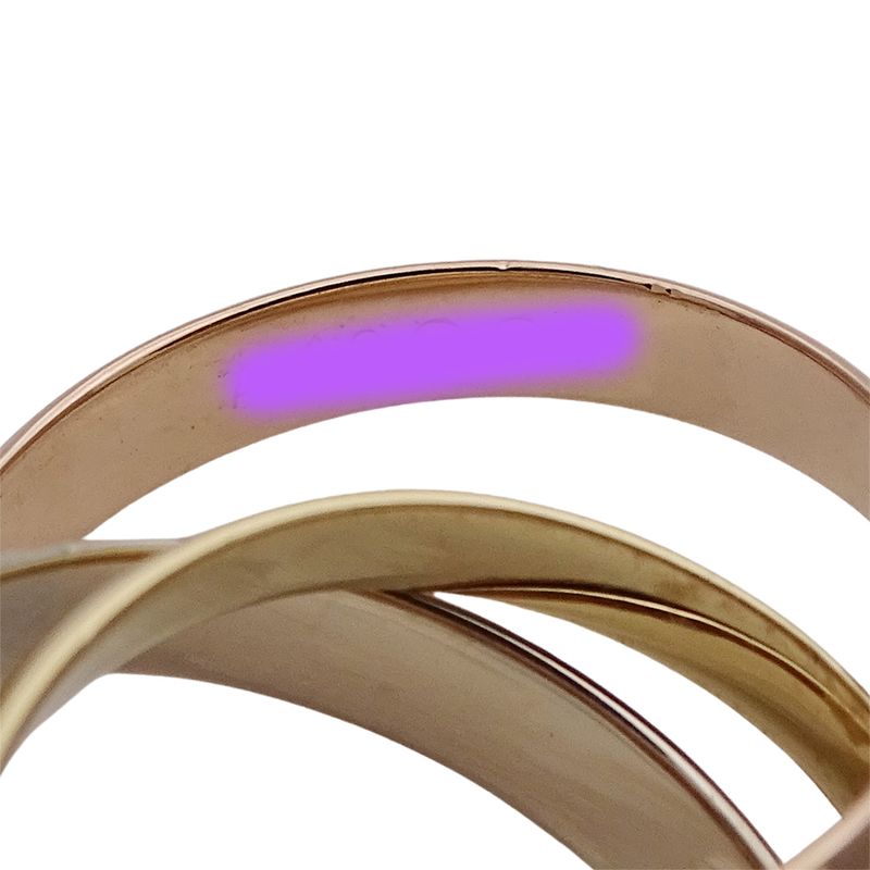 Cartier Ring Women's Brand Ring 750pg 750wg 750yg Trinity Classic Model Pink