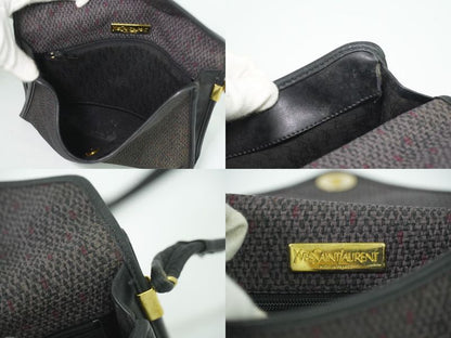 Authentic Yves Saint Laurent YVES Saint Laurent YSL PVC Shoulder Bag Pochette