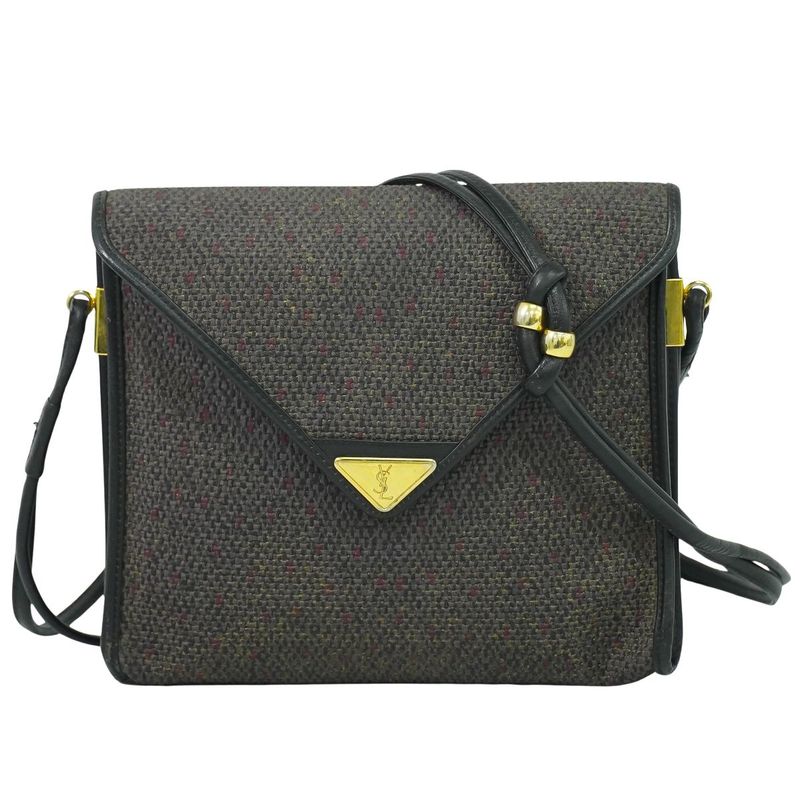 Authentic Yves Saint Laurent YVES Saint Laurent YSL PVC Shoulder Bag Pochette