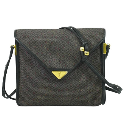 Authentic Yves Saint Laurent YVES Saint Laurent YSL PVC Shoulder Bag Pochette