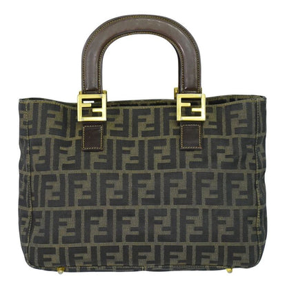 Authentic Fendi Zucca Handbag Canvas Brown Zucca Bag Pre-owned [follow-up