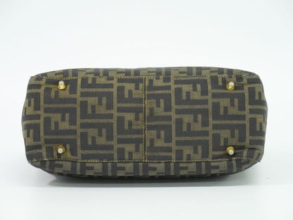 Authentic Fendi Zucca Handbag Canvas Brown Zucca Bag Pre-owned [follow-up