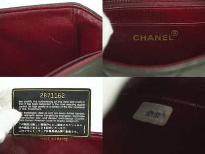 Authentic Chanel Diana Coco Mark Matelasse Chain Shoulder Bag Pochette Lambskin