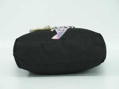 Authentic Prada Robot Collection Shoulder Bag Tote Bag Nylon Black Multicolor