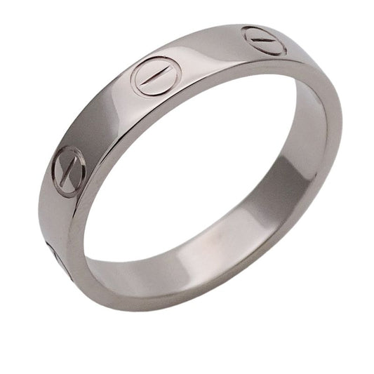 Cartier Ring Women's Brand Ring 750wg Mini Love White Togo Old #51 Approx 11