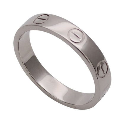 Cartier Ring Women's Brand Ring 750wg Mini Love White Togo Old #51 Approx 11
