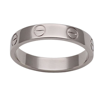Cartier Ring Women's Brand Ring 750wg Mini Love White Togo Old #51 Approx 11