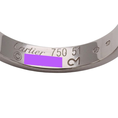 Cartier Ring Women's Brand Ring 750wg Mini Love White Togo Old #51 Approx 11