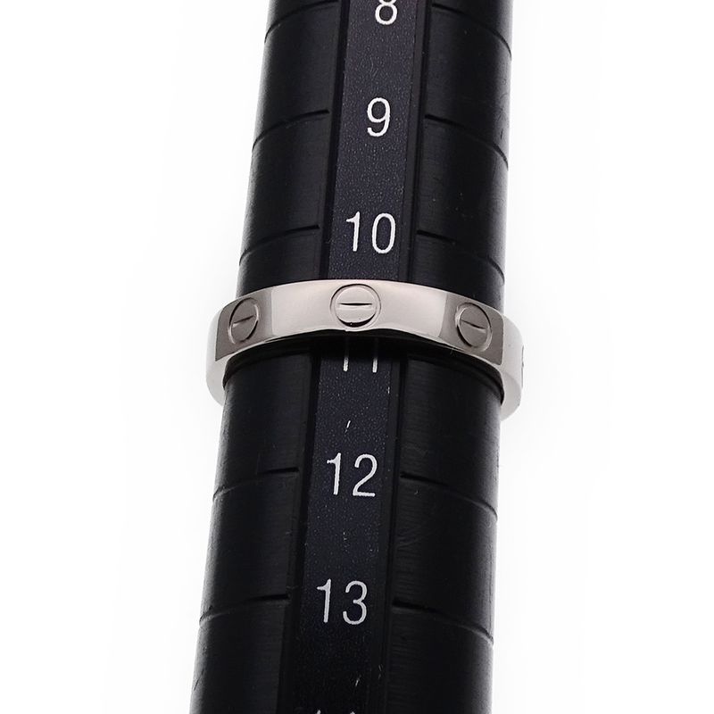 Cartier Ring Women's Brand Ring 750wg Mini Love White Togo Old #51 Approx 11