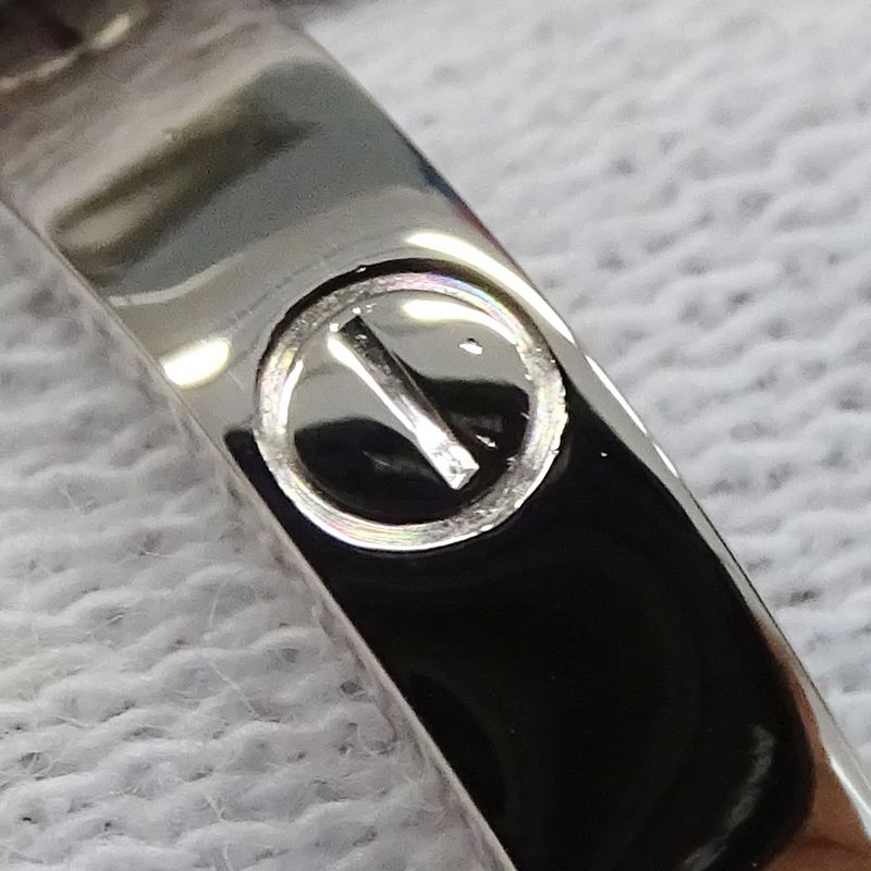 Cartier Ring Women's Brand Ring 750wg Mini Love White Togo Old #51 Approx 11