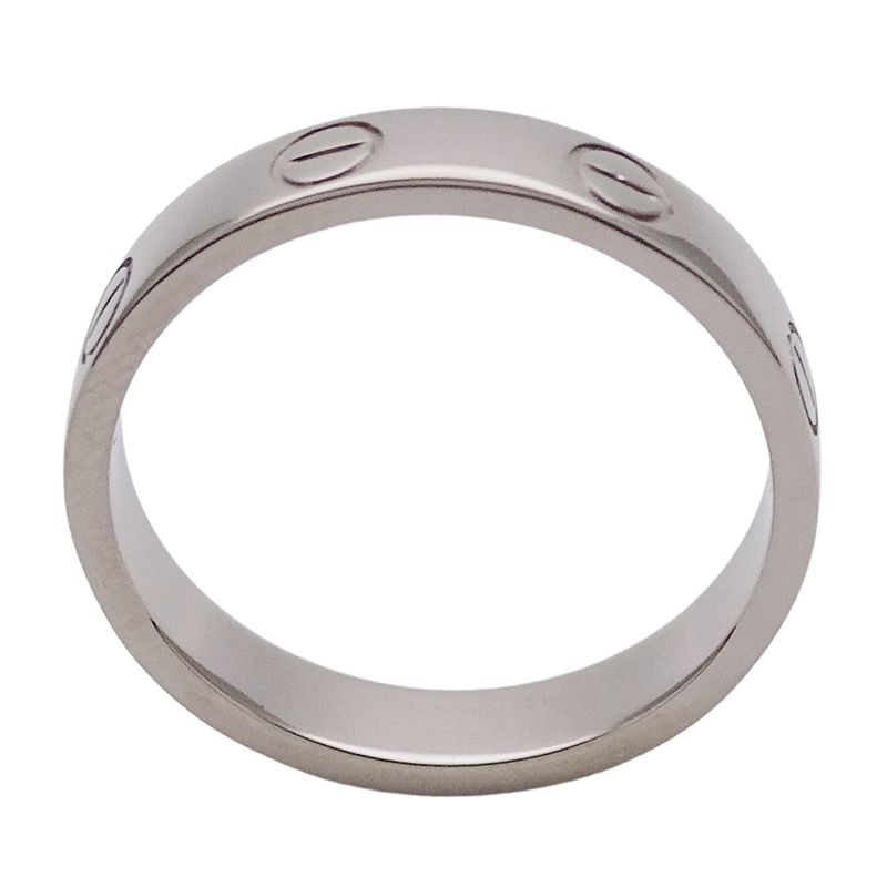 Cartier Ring Women's Brand Ring 750wg Mini Love White Togo Old #51 Approx 11