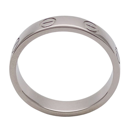Cartier Ring Women's Brand Ring 750wg Mini Love White Togo Old #51 Approx 11